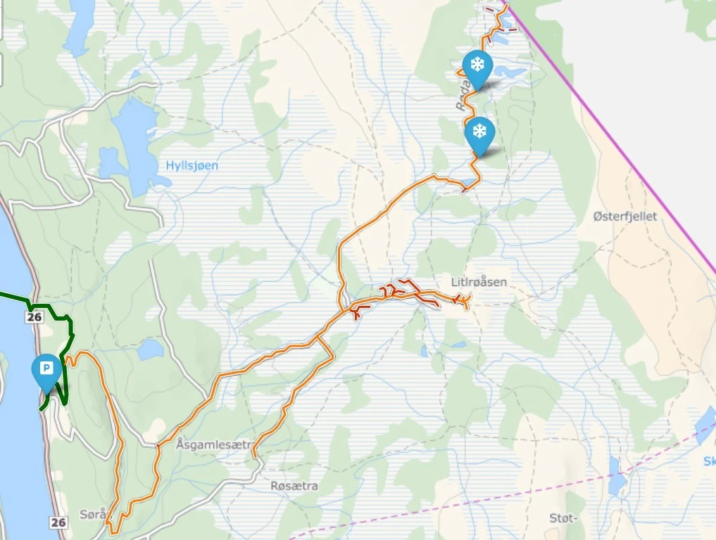 Snøskuter-løype Galleribilde