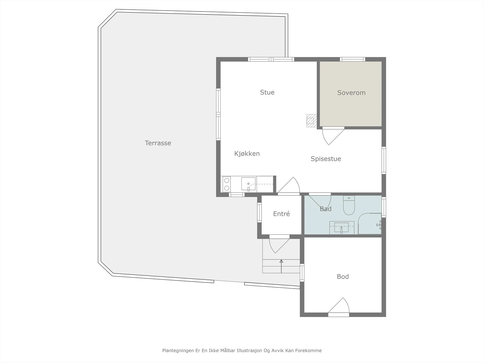 Plantegning gjestehytte/anneks. Galleribilde