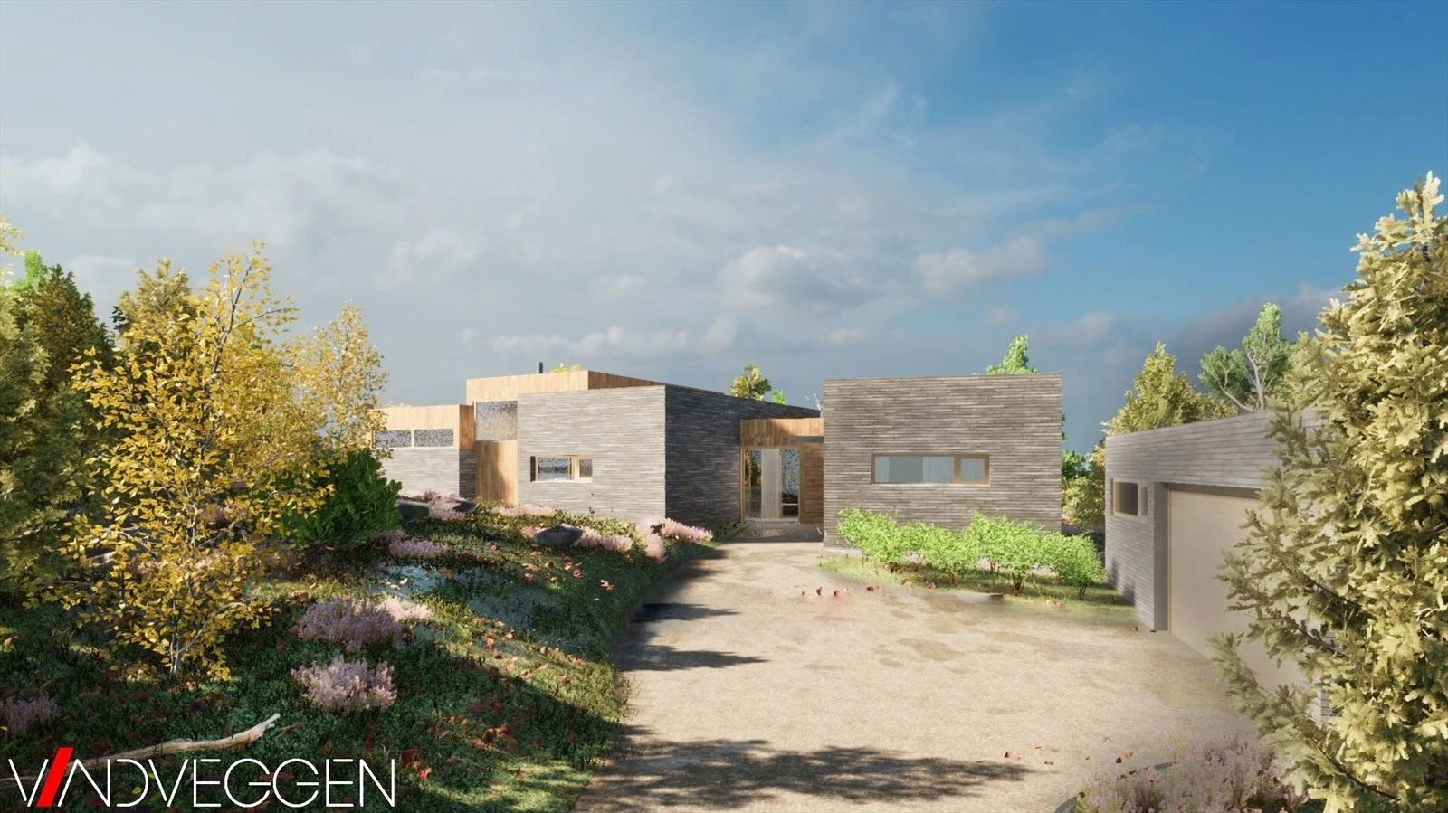 Illustrasjonsbilde av boligen det er gitt rammetillatelse i 2024 for å bygge på tomten Galleribilde