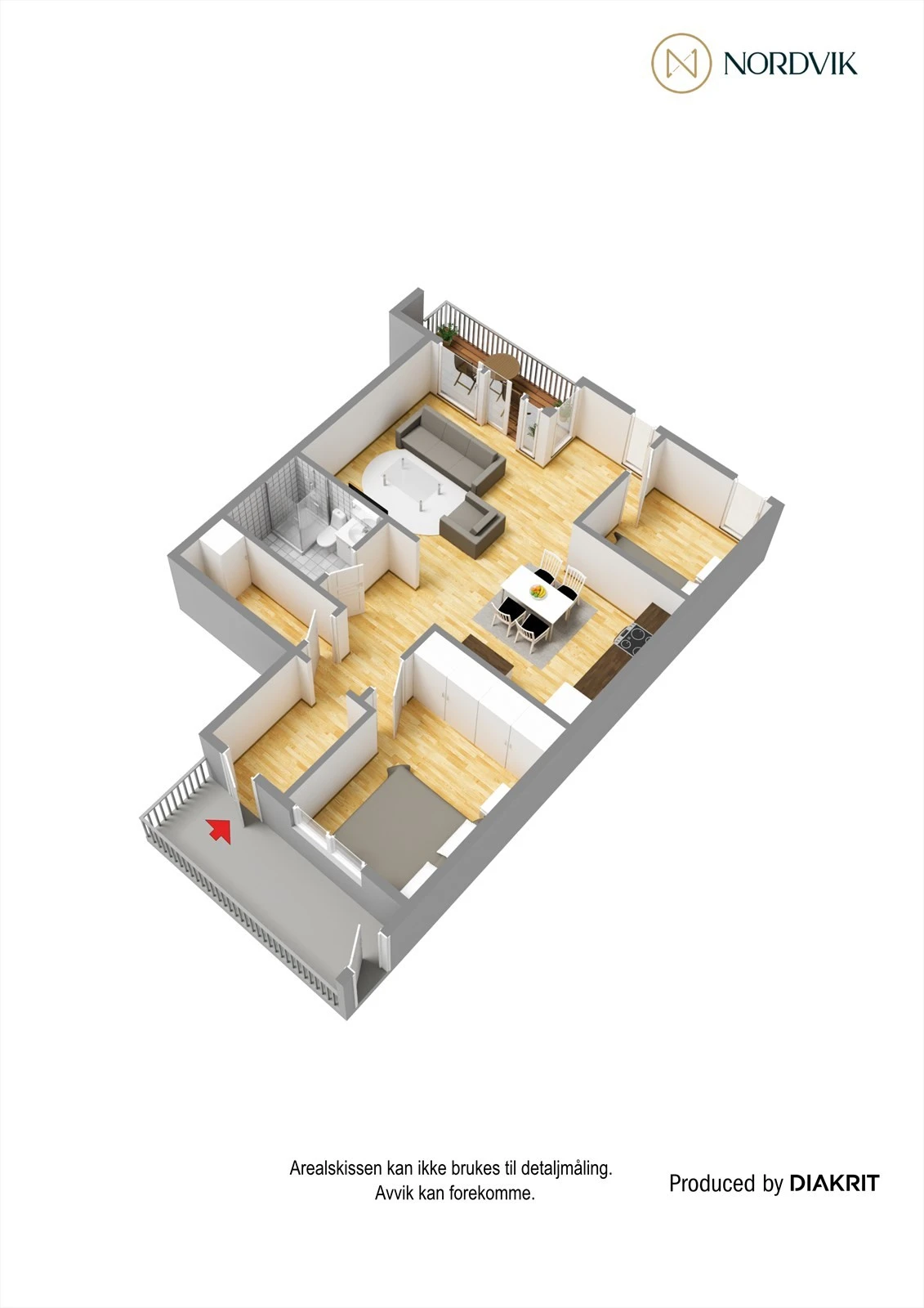Plantegning 3D Galleribilde