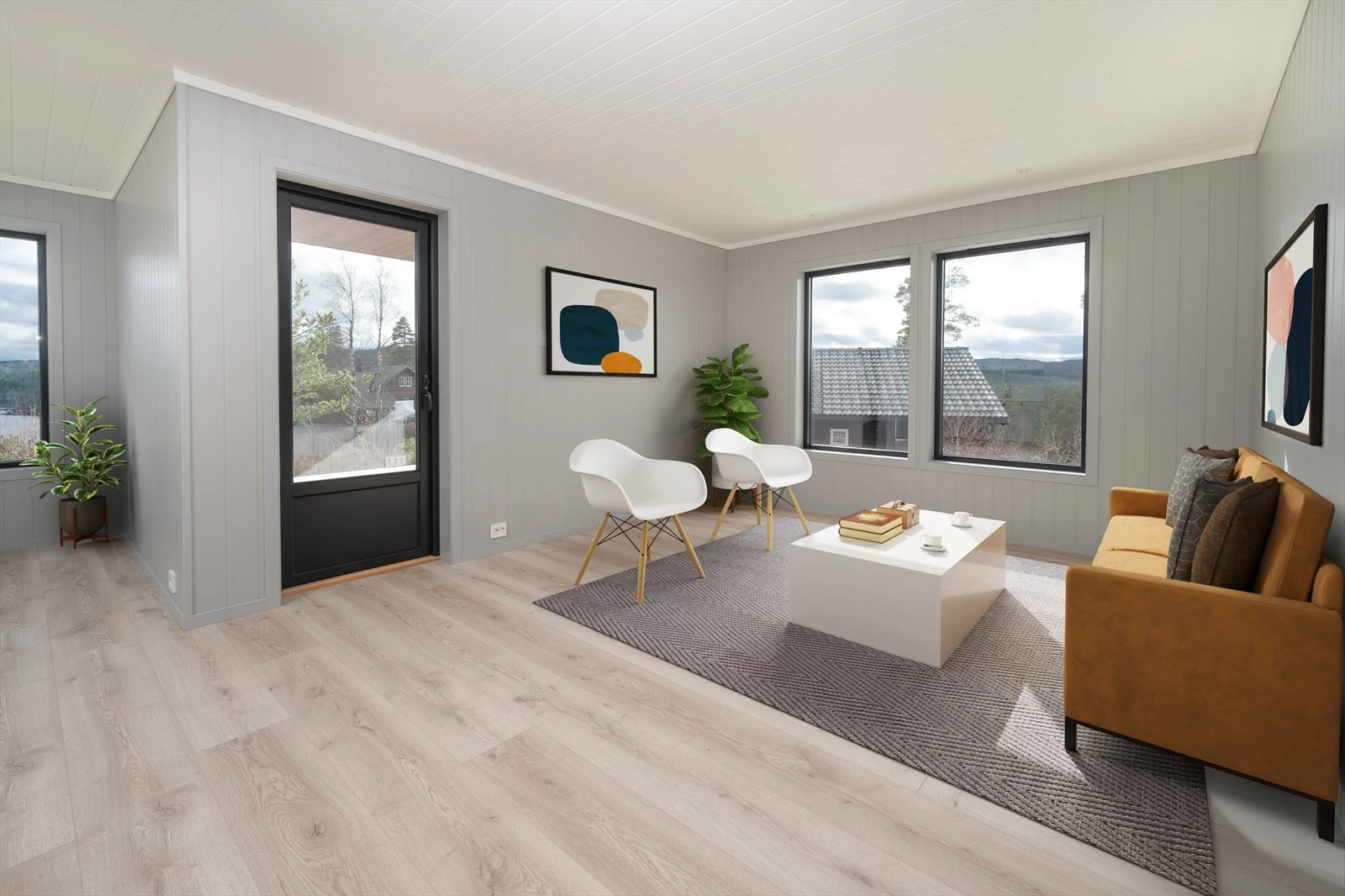 Utgang til stor sydvest-vendt terrasse (Digitalt stylet) Galleribilde