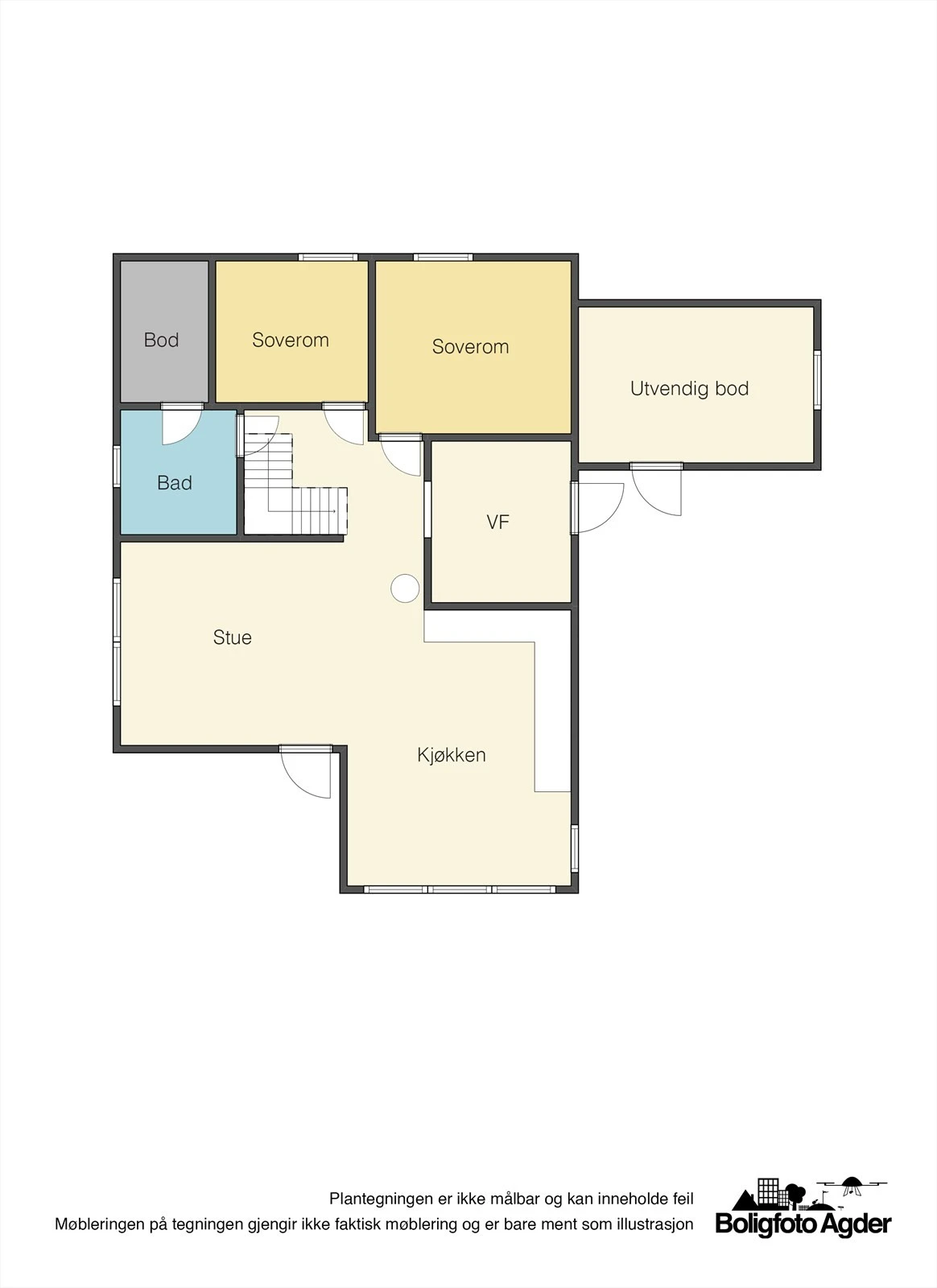 Planskisse - hovedetasje Galleribilde