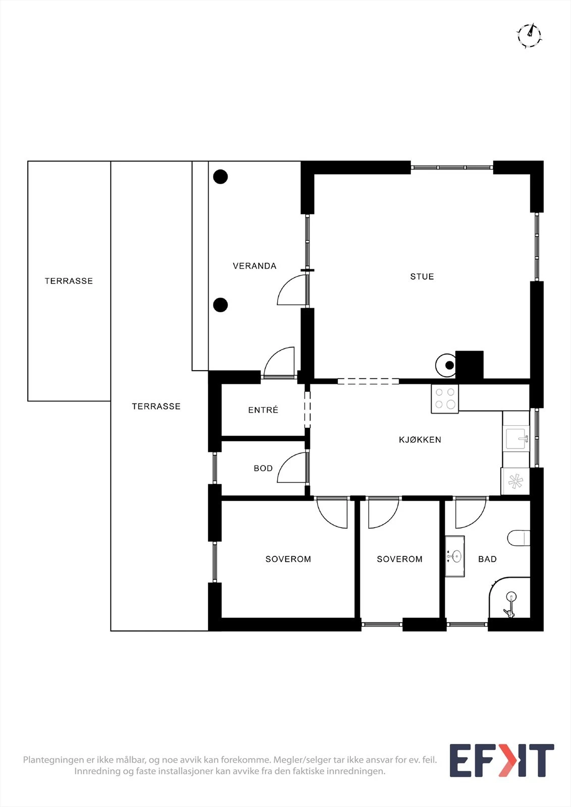 Plantegning fritidsbolig Galleribilde
