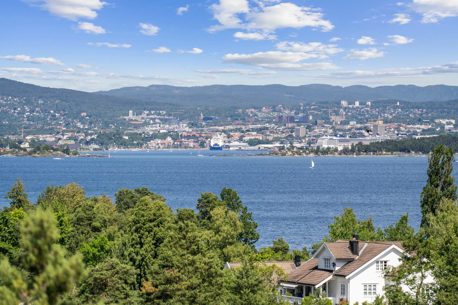 Fantastisk utsikt over fjorden. Galleribilde