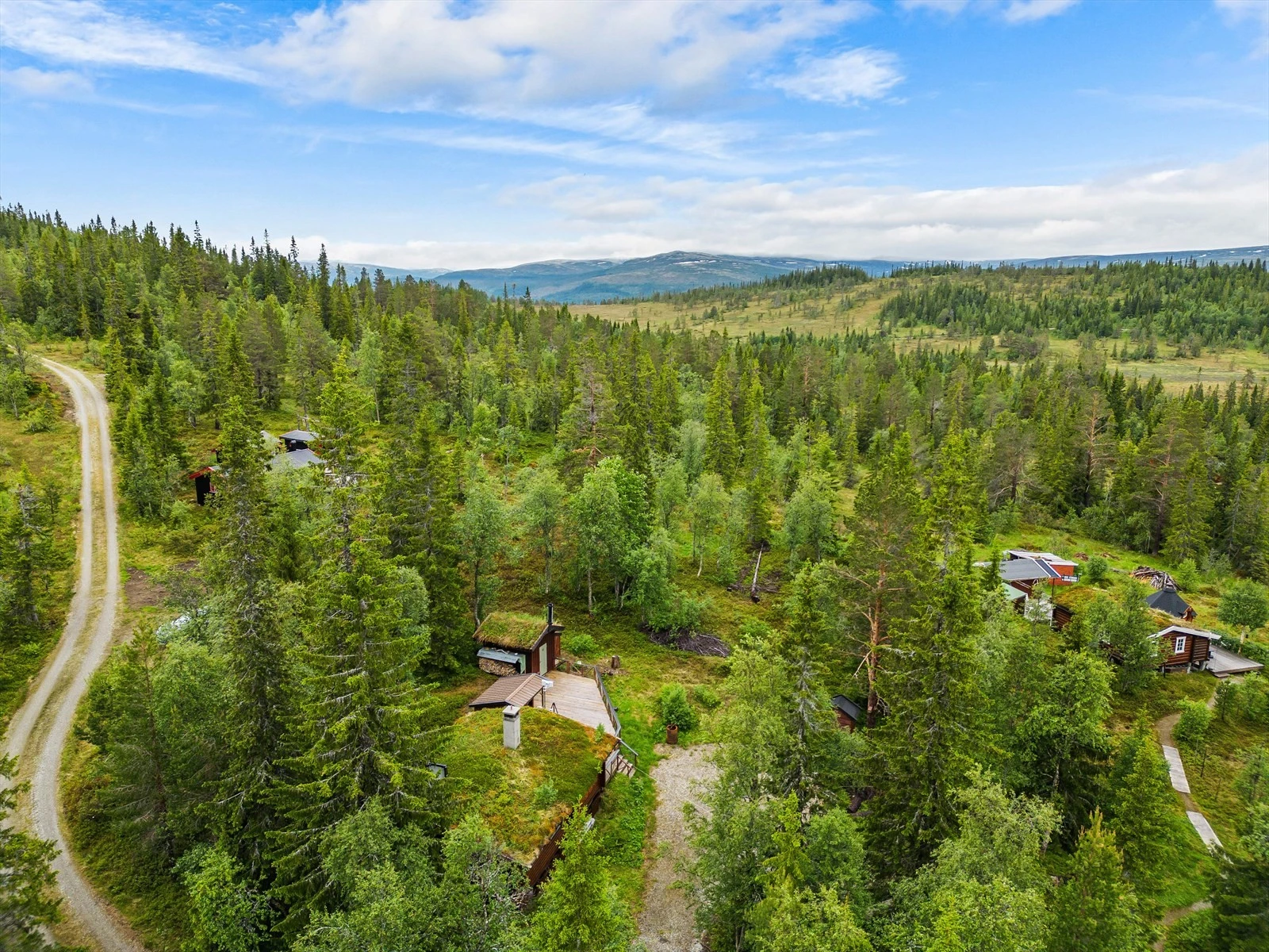 Hyttefeltet ligger på fjellet som gir fantastiske turmuligheter rett utenfor hytten året rundt. Galleribilde