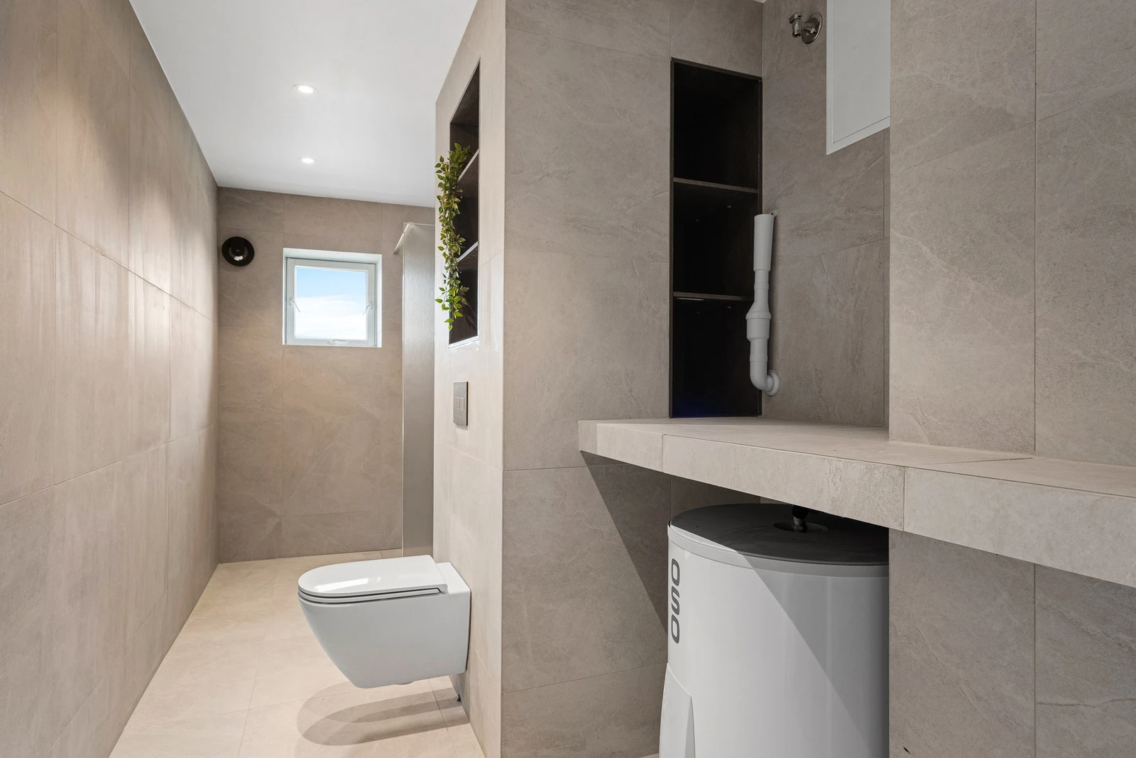 Badet har også opplegg for vaskemaskin. Galleribilde