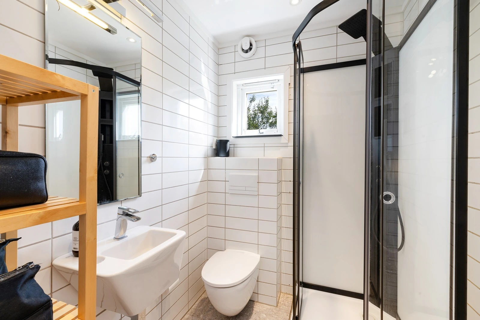 Flislagt bad med varmekabler. Galleribilde