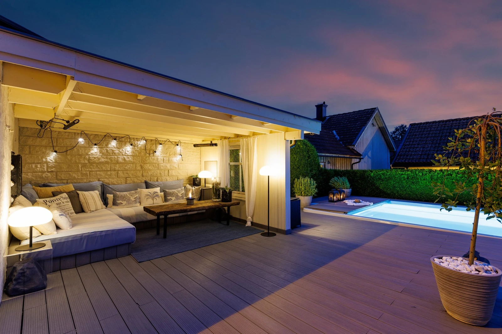 Sjeldent fin uteplass under tak Galleribilde