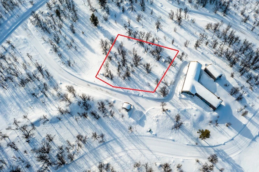 Omtrentlig angitte, skisserte grenser for tomten. Avvik kan forekomme. Galleribilde