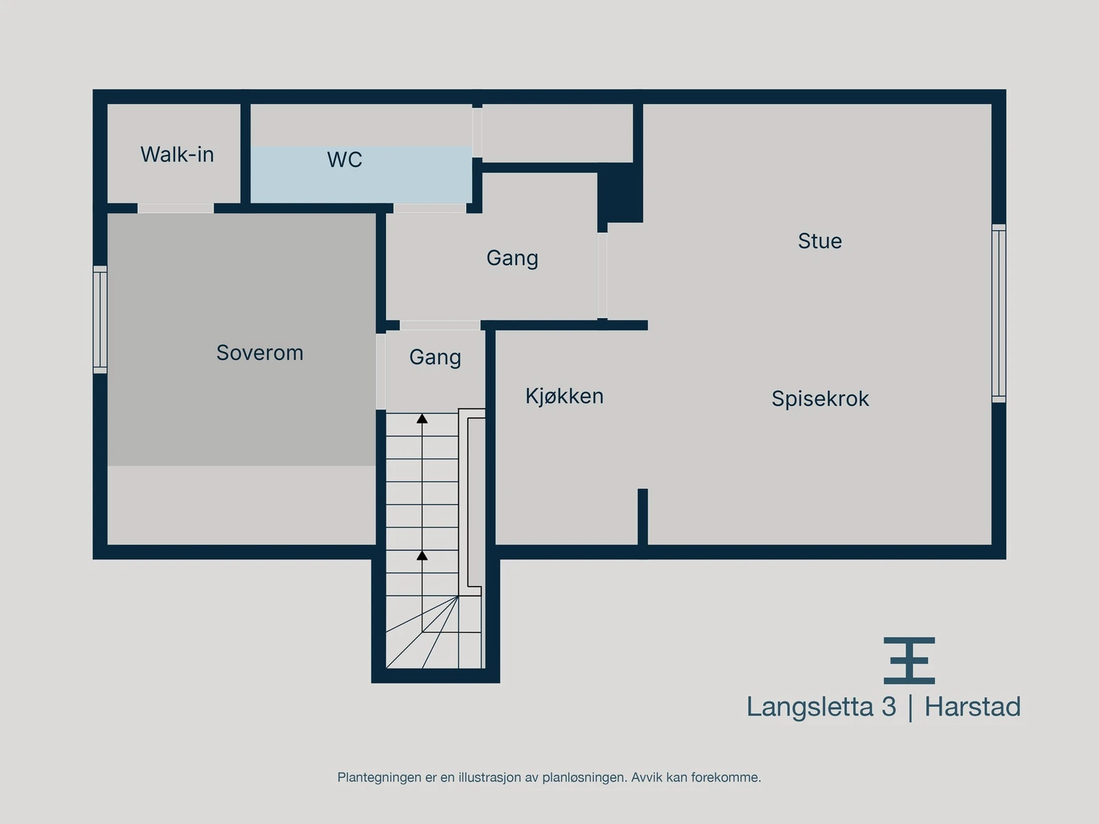 Plantegning loft Galleribilde