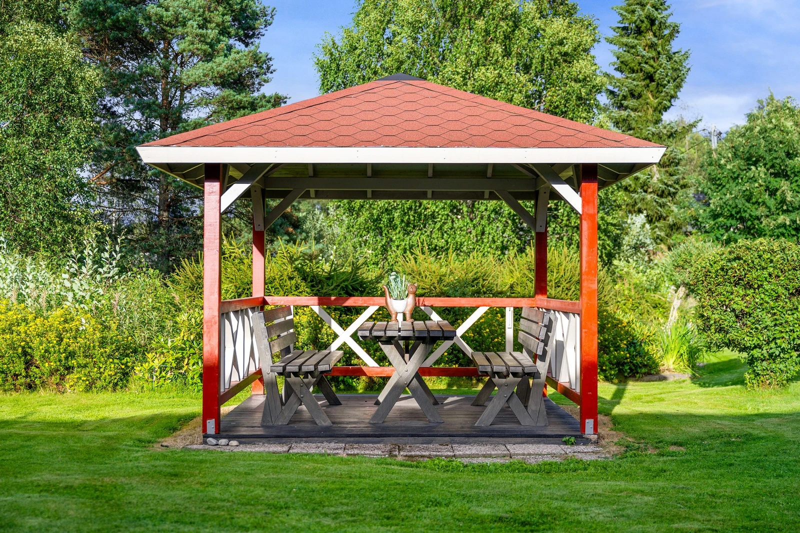 Hyggelig felles uteplass Galleribilde