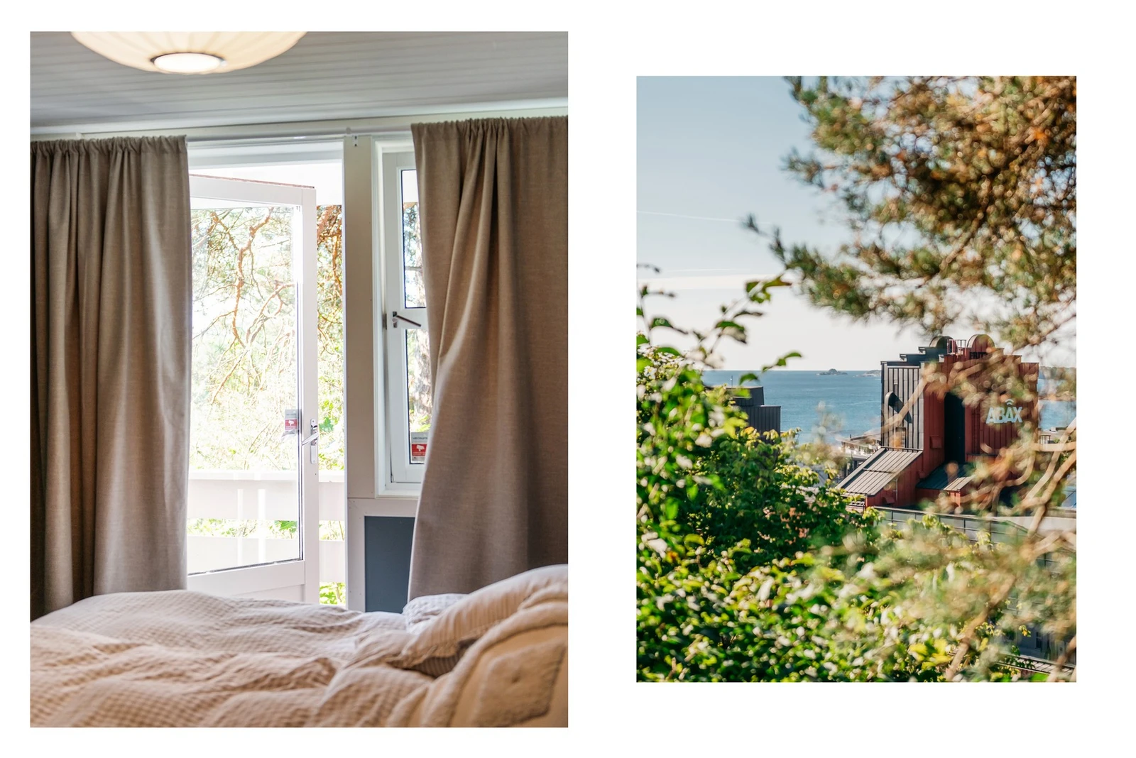 Hovedsoverom og utsikt fra nedre terrasse. Galleribilde