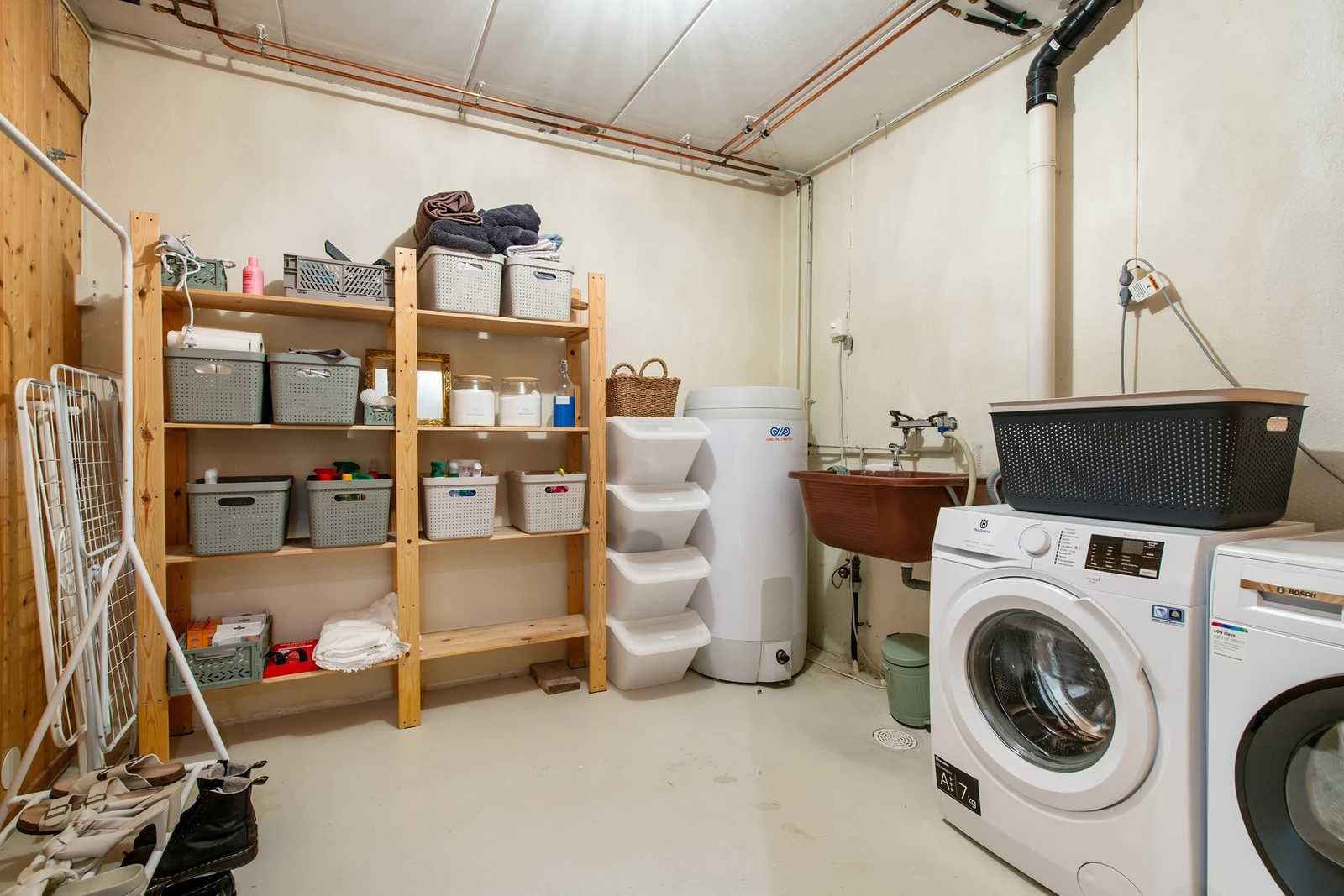 Vaskerommet er stort og praktisk Galleribilde