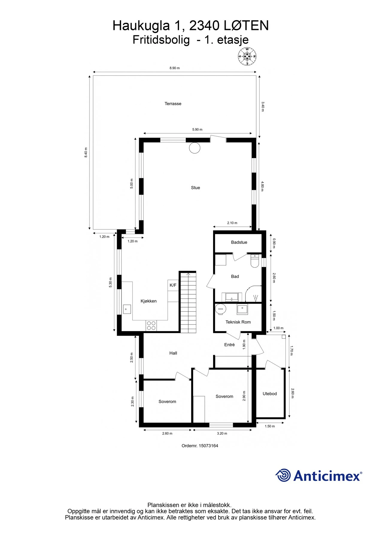Innholdsrik hytte med en funksjonell planløsning. Galleribilde