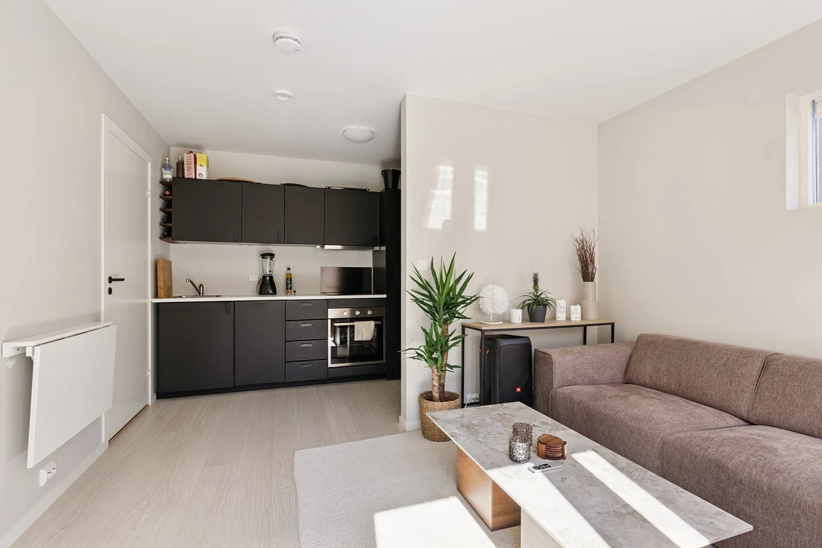 Stue og kjøkken i hybel. Galleribilde