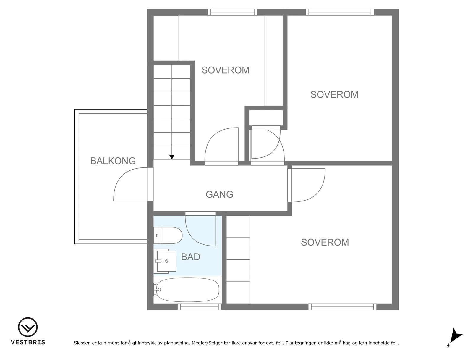 Plantegning av andre etasje Galleribilde