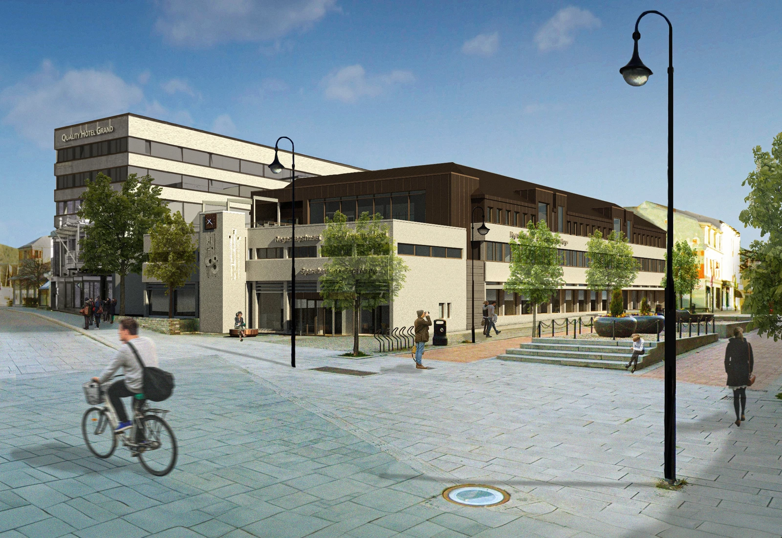 Illustrasjon - fasade etter renoveringen Galleribilde