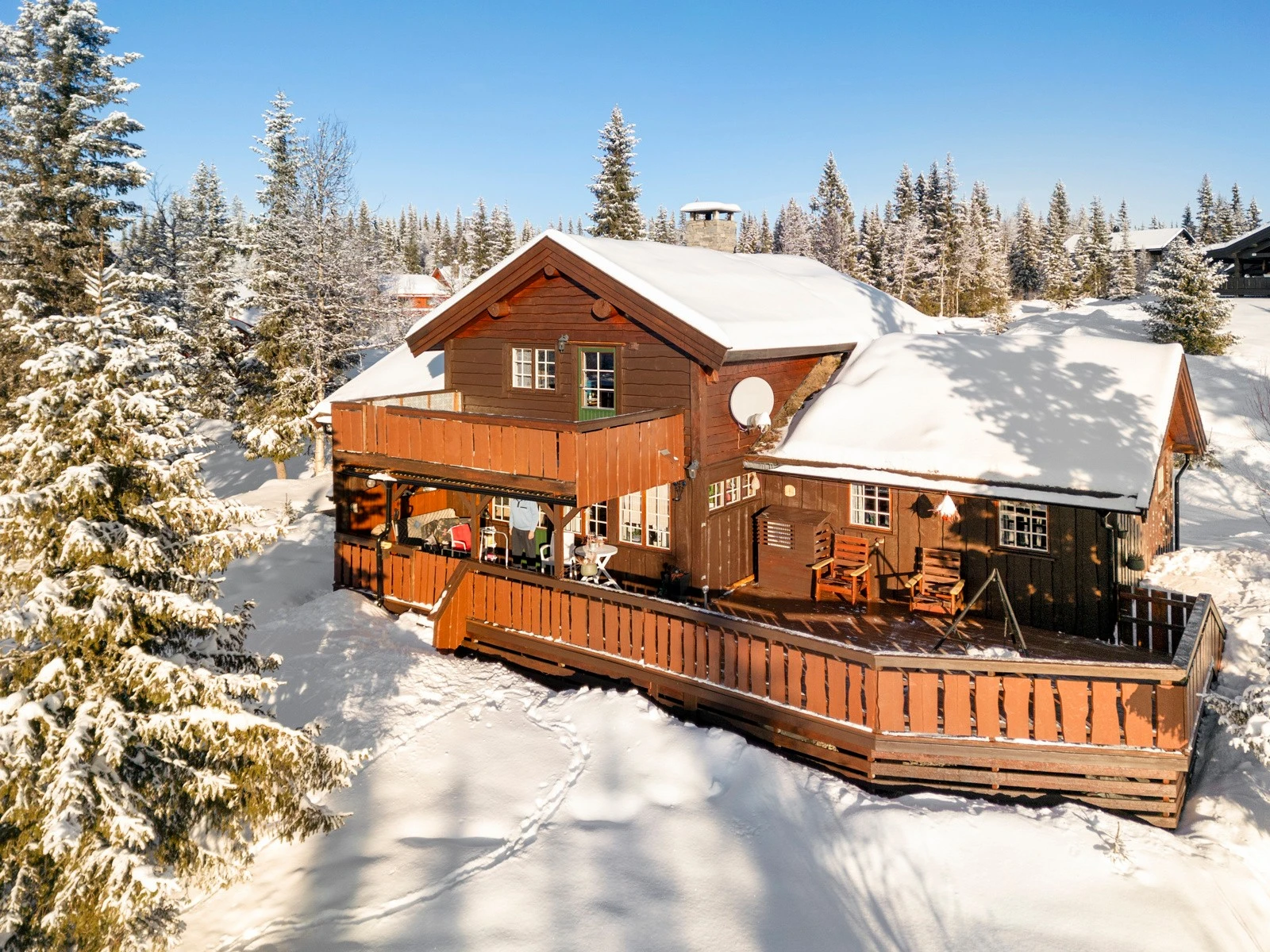 Fin og svært romslig fritidsbolig med perfekt beliggenhet på Synnfjell Galleribilde