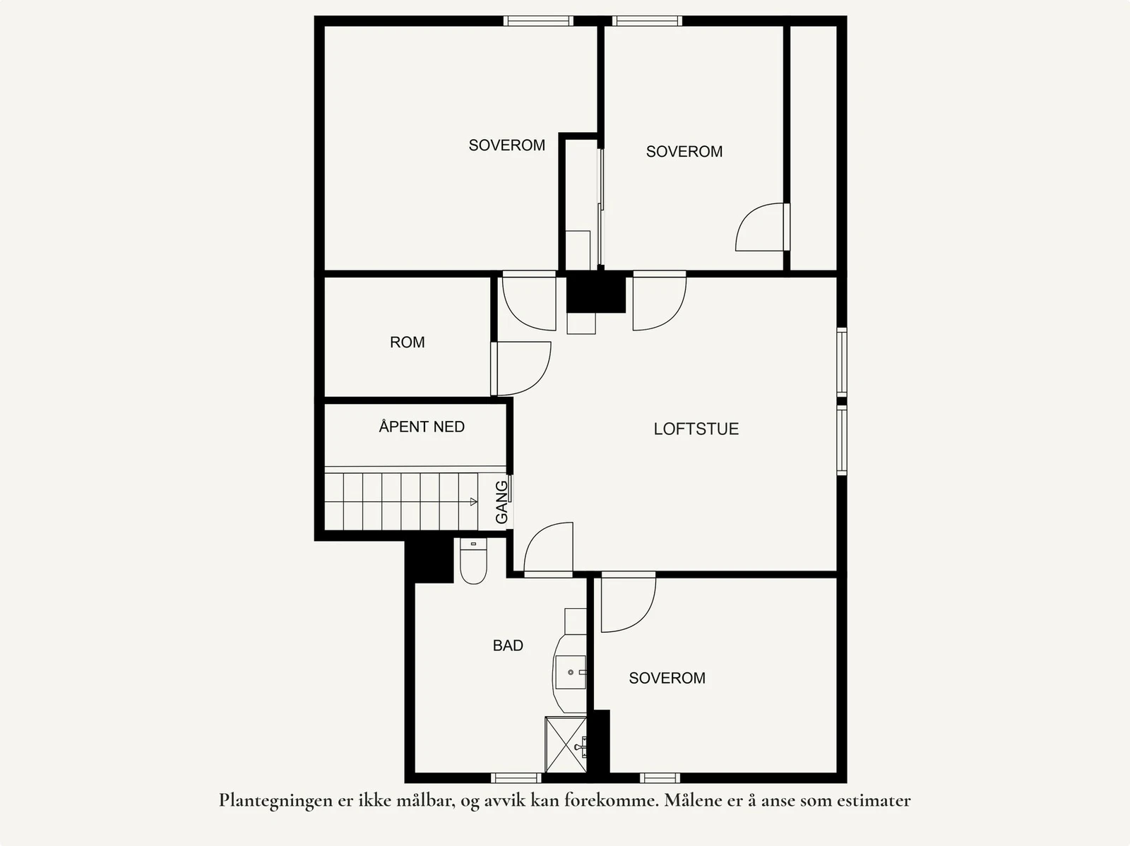 Plantegning loft. Galleribilde