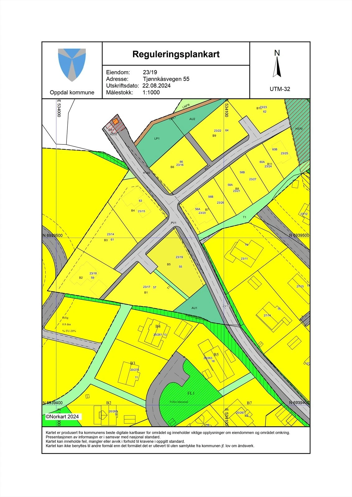 Reguleringsplankart Galleribilde