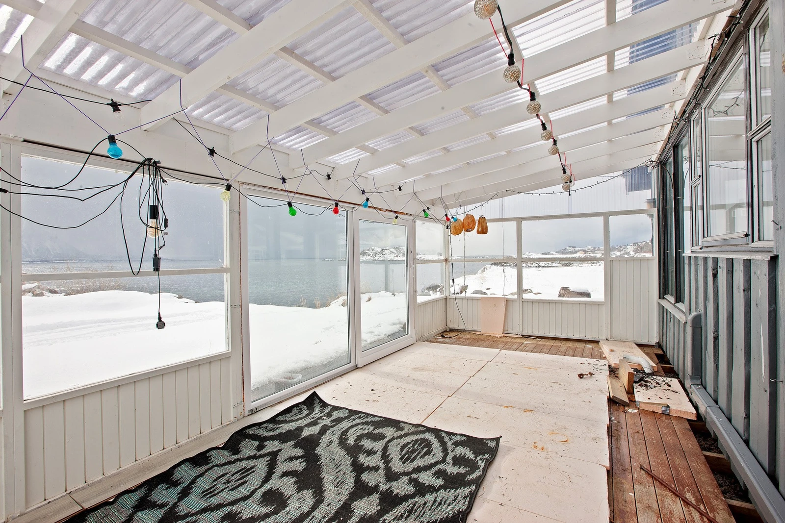 Det er ikke søkt om godkjenning for vinterhagen. Galleribilde