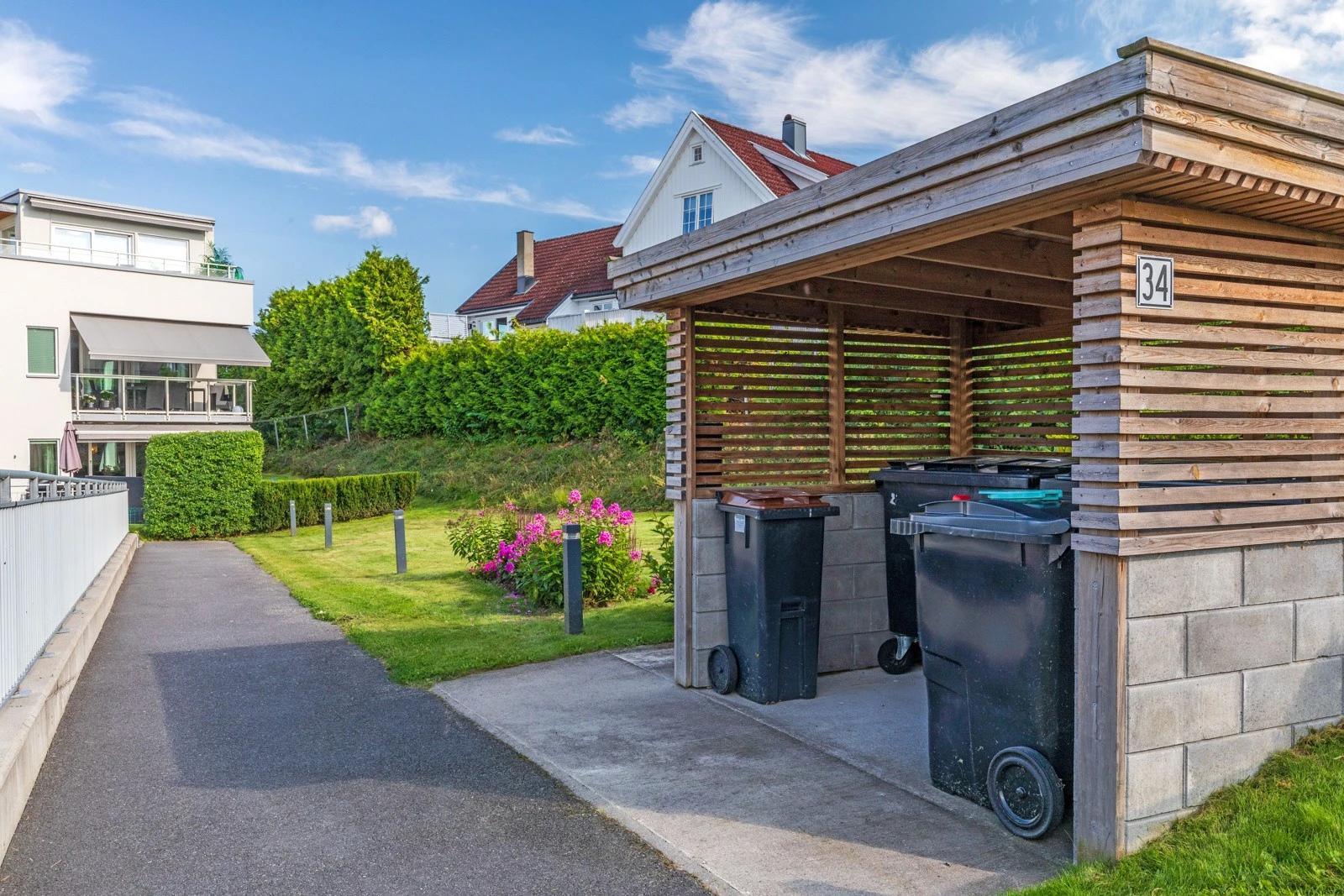 Capralhaugen er en blindvei og ligger skjermet til. Galleribilde