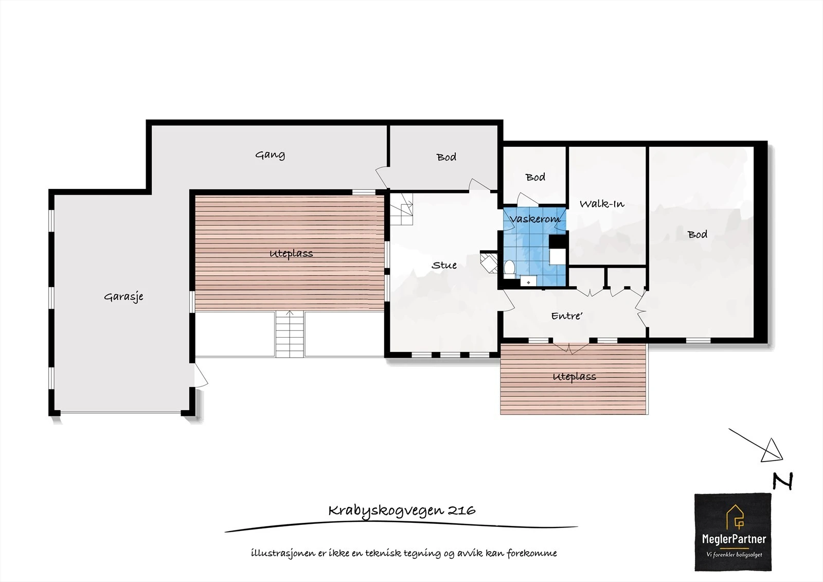 Plantegning underetasje Galleribilde