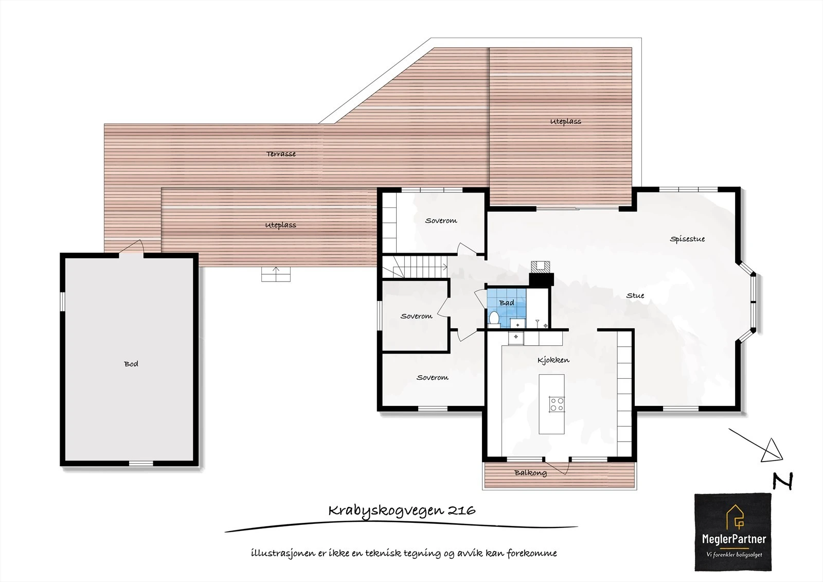 Plantegning 1.etasje Galleribilde