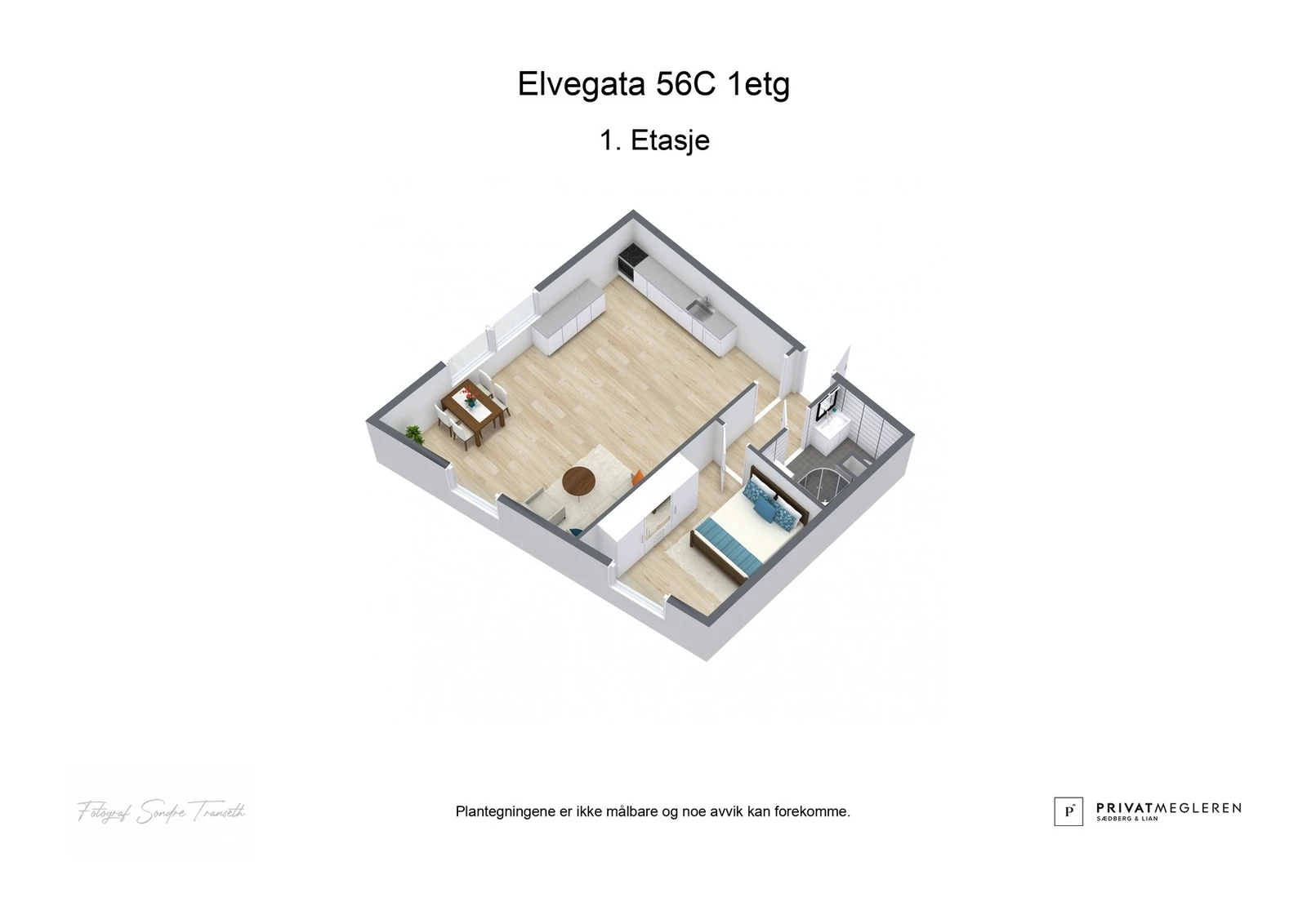 - 3D plantegning (ikke målbart) - Galleribilde