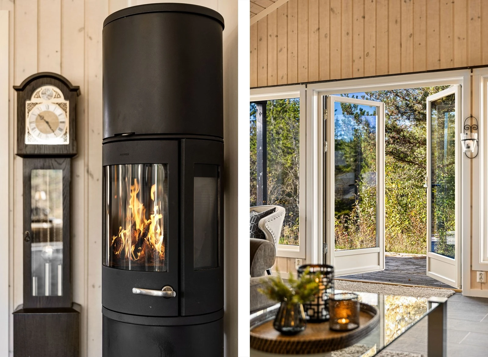 Her kan du samle familie og venner foran peisen og nyte utsikten over vannet Galleribilde