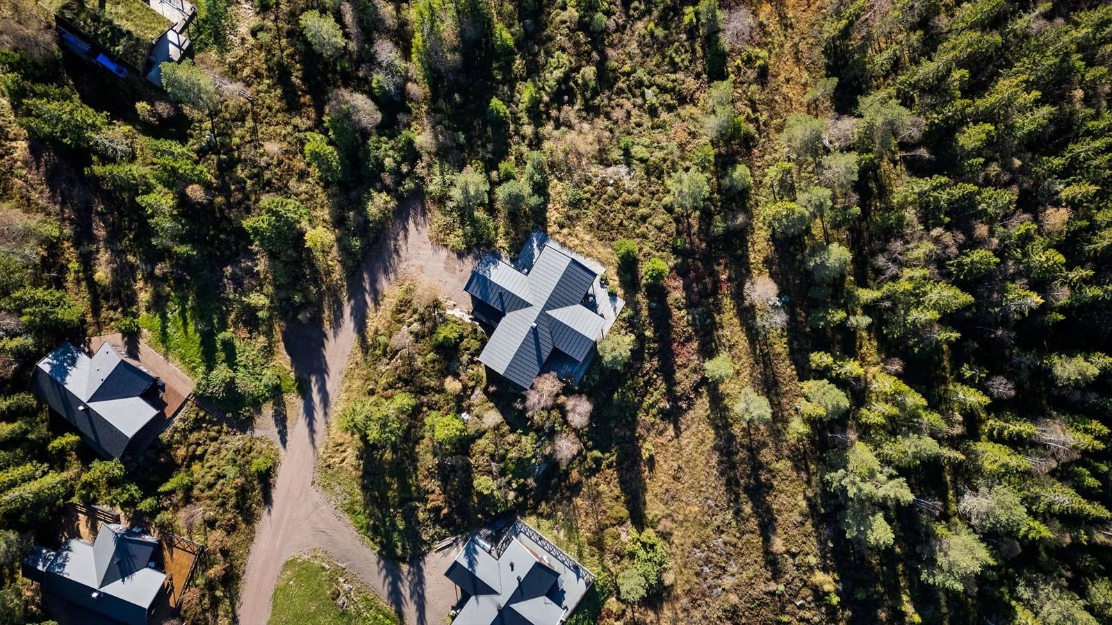 Eiendommen sett i fugleperspektiv Galleribilde