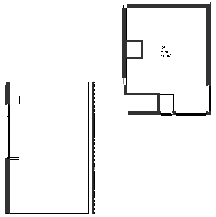 Planløsning Hems. Galleribilde