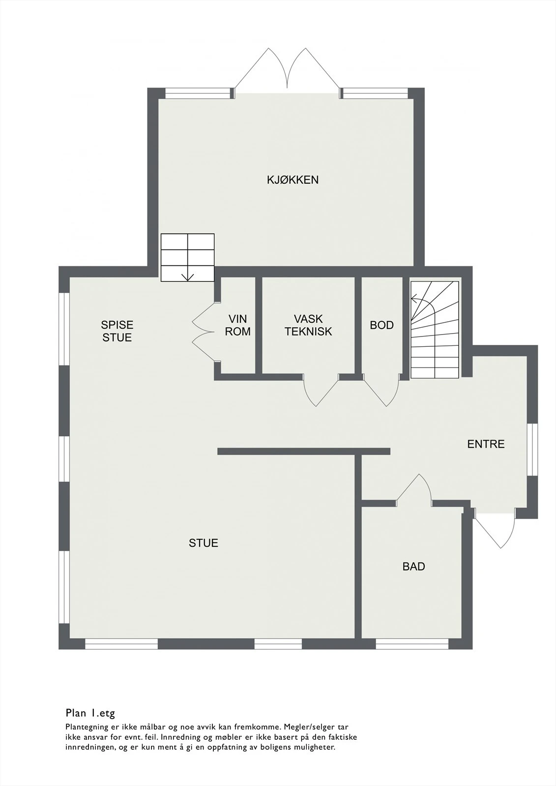Plantegning 1. etg. Galleribilde