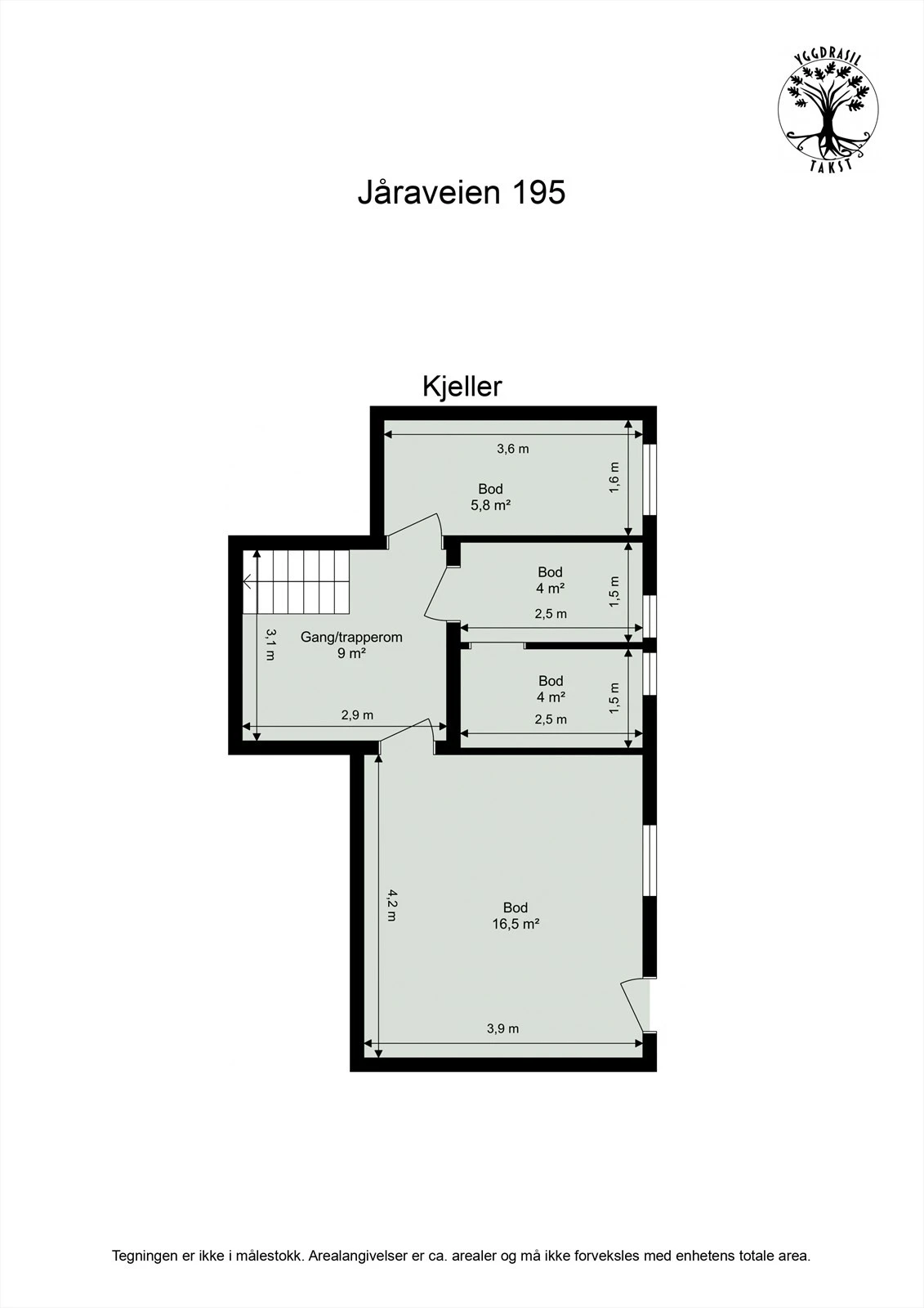 Plantegning kjeller Galleribilde