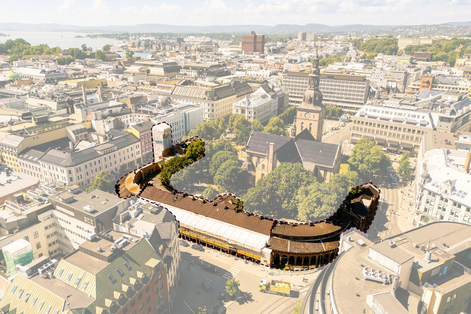 Illustrasjon (megler): Avgrensing av eiendommen som er til salgs. Foto: Fredrik Hansson. Galleribilde