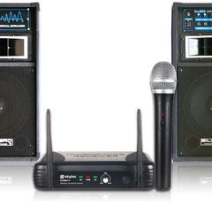 Komplett Dj Pa selges | FINN.no 2 trådløse mikrofoner, 2 høyttalere 2x400W, USB spillere