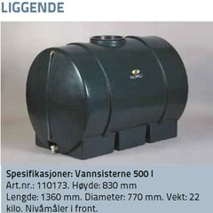 Vannsisterne 1000 liter