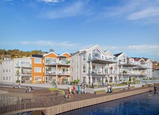 Biodden Brygge | Flott boligprosjekt på solsiden av Grimstad sentrum | Byggingen er i gang!
