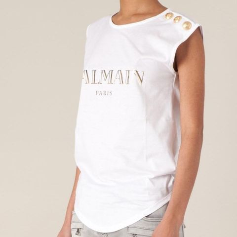 Nytt og brukt annonser | FINN Torget Balmain logo print t skjorte M – Ri'find