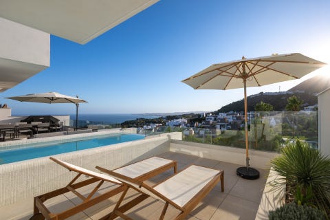 Benalmádena - Moderne luksusvilla med 4 soverom, spektakulær utsikt og privat basseng - Se video av boligen – bilde 5