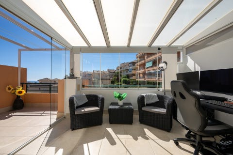 Mijas Costa - Lys og romslig 3-soveroms duplex toppleilighet med havutsikt og solarium i Riviera del Sol – bilde 12