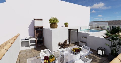 Estepona sentrum - Nybygget hjørnebyhus i hjertet av den sjarmerende gamlebyen - Tot. 260kvm og privat basseng – bilde 9