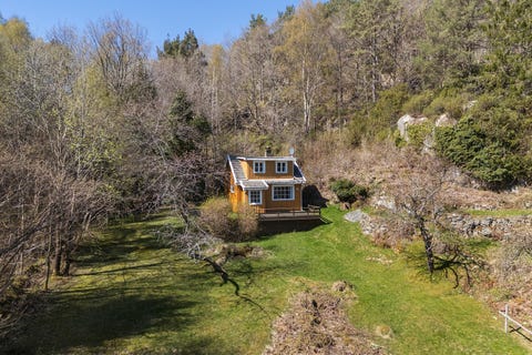 Abgelegene Sommerhütte mit Meerblick bei Lindesnes