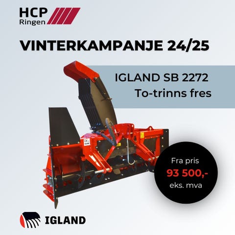 Igland SB 2272 to-trinns snøfres
