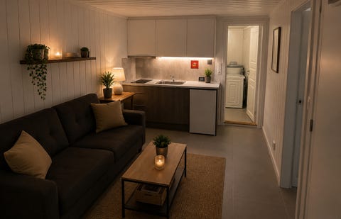Hybel med egen inngang. Ønsker uke pendler.