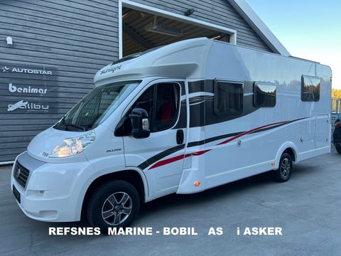 Sunlight T68, 150 hk.  2 ENKLE + SENKESENG , SOLPANEL, ANTENNE