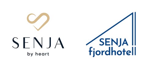 Senja by heart og Senja Fjordhotell logo