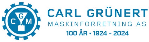 Carl Grünert Maskinforretning as logo