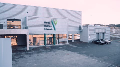 Nardo og Melhus Bilskade logo