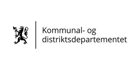 Kommunal- og distriktsdepartementet logo